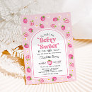 Search for strawberry baby girl shower invitations Berry sweet