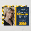 Search for blue and gold graduation invitations Navy