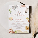 Search for bohemian 1st birthday invitations Jungle animals