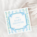 Search for vintage blue white floral napkins Hand drawn