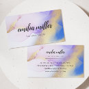 Search for purple and gold business cards Makeup artist