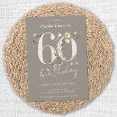 Search for spring 60th birthday invitations Modern