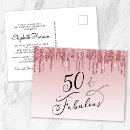 Search for glamorous 50th birthday invitations Glitter