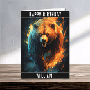 Search for bear birthday cards Grizzly