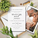 Search for modern simple black and white wedding invitations Calligraphy