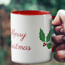 Search for red holly berries mugs Xmas
