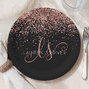 Search for pink and black plates Glitter