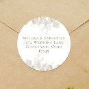 Search for return address round wedding stickers Chic