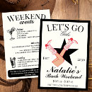 Search for girls weekend itinerary invitations Bride