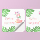 Search for baby flamingo stickers Tropical baby shower
