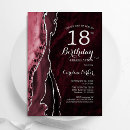 Search for red 18th birthday invitations Burgundy
