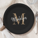 Search for bridal shower party tableware Monogrammed