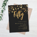Search for typographies birthday invitations Black
