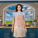Search for unique floral aprons Pink