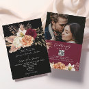 Search for burgundy black wedding invitations Boho