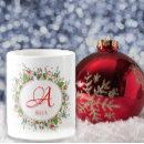 Search for christmas letter mugs Watercolor