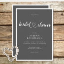 Search for grey bridal shower invitations Classic