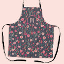 Search for black and white floral aprons Modern