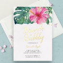 Search for hibiscus bridal shower invitations Watercolor