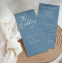 Search for dusty blue wedding programs Ceremony