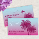 Search for palm tree business cards Travel agent
