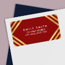 Search for gold lines return address labels Geometric