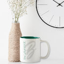 Search for green monogram mugs Script typography