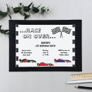 Search for racecar invitations Blue
