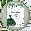 Search for emerald green sweet 16 invitations Trendy on trend