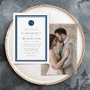 Search for navy blue border wedding invitations Nautical