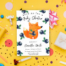 Search for watercolor fox baby shower invitations Woodland