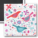Search for green white pattern magnets Floral