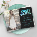 Search for teal sweet 16 invitations Sixteen