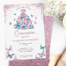 Search for gown quinceanera invitations Butterflies