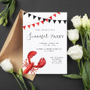 Search for red lobster invitations Nautical