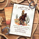 Search for horseback riding birthday invitations Cowgirl