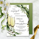 Search for champagne engagement party invitations Greenery