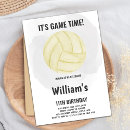 Search for volleyball party invitations Boy