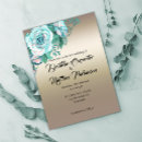 Search for aqua gold invitations Botanical
