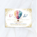Search for gold glitter gender reveal invitations Pink and blue