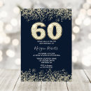 Search for mens blue and gold birthday invitations Glitter