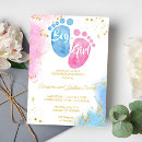 Search for feet gender reveal invitations Elegant