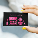 Search for hot pink and black business cards Qr code