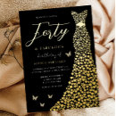 Search for love birthday invitations Gold
