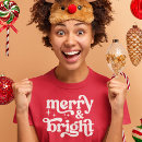 Search for modern tshirts Merry and bright