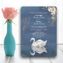 Search for blue swans wedding invitations Floral