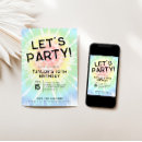 Search for tie dye birthday invitations Rainbow