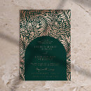 Search for elegant emerald green and gold wedding invitations Botanical