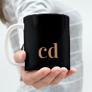Search for gold initial coffee mugs Minimalist