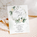 Search for botanical greenery gender reveal invitations Elegant